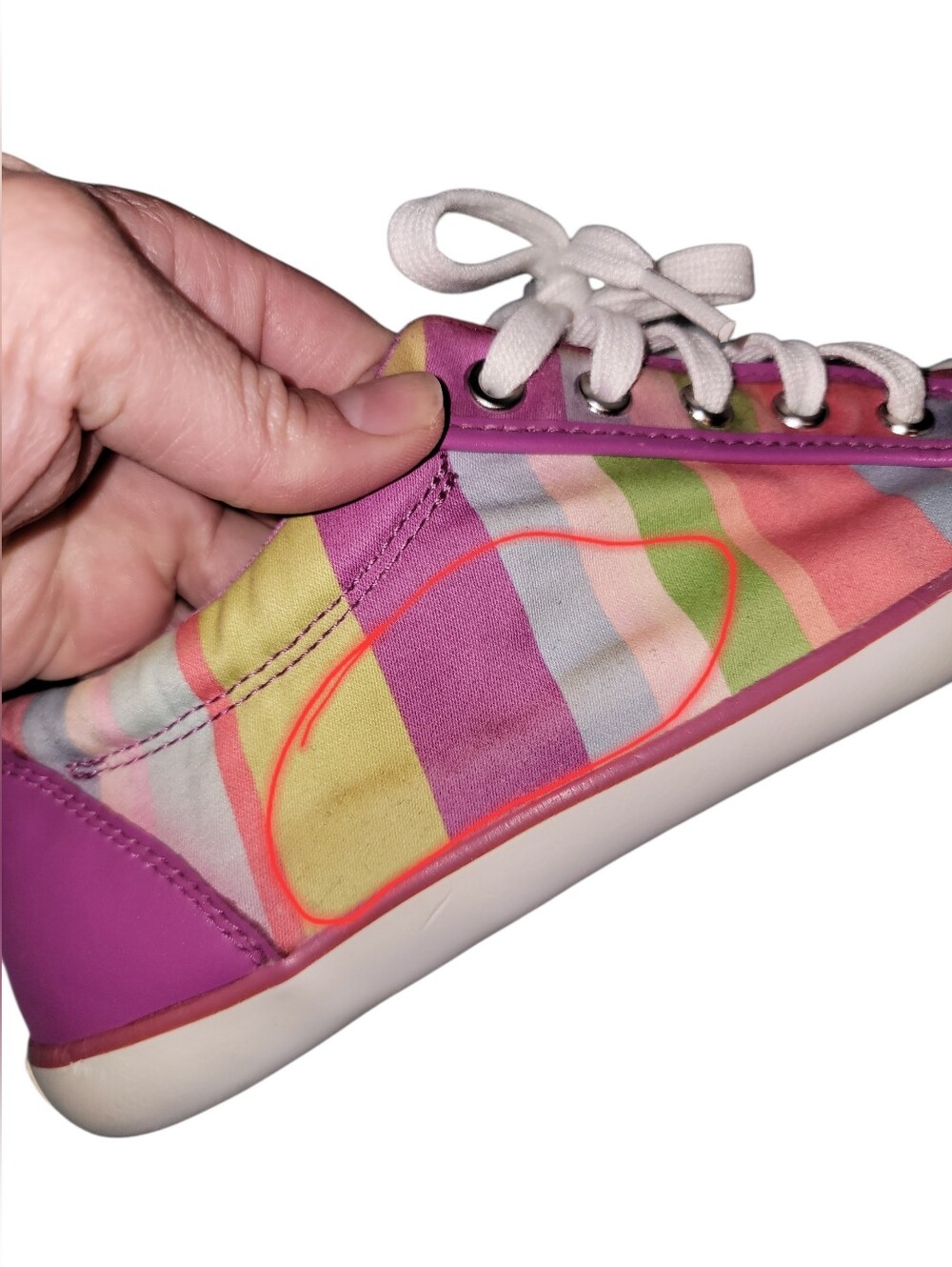 Coach Barrett Pink Multi-Stripe Lace-Up Sneakers - Picture 10 of 12